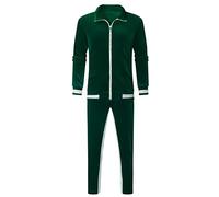 BiCophy Track Suits For Men Set Mens Tracksuit 2 Piece Set Velour Velvet Sweatsuit Jogging Suits Full Zip Jacket Pants Outfits Men Track Suits 2 Piece Set Sweat Suits Men