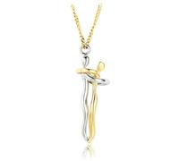 bicup Necklace Pendant Chain Men Women Jewellery Necklace Couple Pendant Necklace Lovers Together Forever Love Style Necklace Charm Gift 4.5Cmpendent