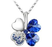 bicup Necklace Pendant Chain Men Women Jewellery Necklace Leaves Pendant Necklaces Lover Birthday Gift Fashion Girls Wedding Silverdarkblue