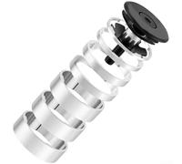 Bicycle Ahead Stem Spacer Set 2/3/5/10mm 28.6mm for bicycle fork | CNC machined aluminum, hollow design, 35g total weight, anti- anodized for surface, black/red/gold/silver