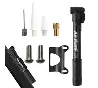 Bicycle - Air 23 x 4.8 cm | Manual Portable High Pressure Inflator with 4 Nozzles, Compact Bike for Tyres, Motorcycle, Ball, Basketball, Football, Travel, Cycling, Road