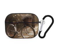 Bicycle AirPods Pro 2 Case Cover, Shockproof Hard Shell Protective Case for Women Men, Compatible with Airpod Pro Case 2nd/1st Generation with Keychain-Black
