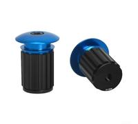 Bicycle Aluminum Handlebar End for Mountain Bike Road Cycling Grip Replacement Pair (Blue)