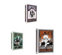 Bicycle Anime Collector’s Bundle - Jujutsu Kaisen (Cream) + Spy x Family (Black) + Naruto Shippuden Special Edition Playing Cards for Fans, Collectors & Display Sets