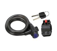 Bicycle Anti Theft Spiral Steel Cable Combination Security Lock Cycling Protective Durable Lock for Bike Frames and Seatposts 1.2m Length 8mm Diameter PVC Coated Steel Cable