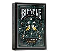 Bicycle Aviary Playing Cards - 1 Deck, Air Cushion Finish, Professional, Superb Handling & Durability, Great Gift For Card Collectors, Black,green