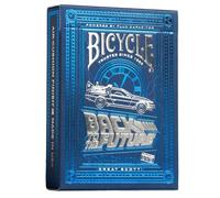 Bicycle Back to The Future Playing Cards - 1 Deck, Air Cushion Finish, Professional, Superb Handling & Durability, Great Gift For Card Collectors, Blue,silver