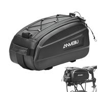 Bicycle Bag for Pannier Rack - Adjustable Elastic Band, Boot Box with 6 L Capacity, Storage Bag for Bicycle Travel Clothes, Robust Road Bag Made of PU Oxford Fabric, Riding Saddle