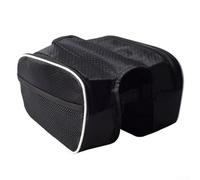Bicycle bag for riding with top tube and saddle attachment, Oxford cloth, resistant and wear proof, secure fixation for mobile phone and essentials