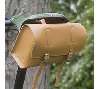 Bicycle Bag Genuine Leather Saddle / Handlebar / Frame Bag (TAN) XL-TAN