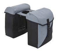 Bicycle Bag Grey/Black Polyester 31.5x15.5x40cm Portable Waterproof Pannier Slim