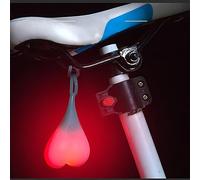 Bicycle Ball Tail Lights, Riloer Tail Lights for MTB, Decorative Lighting for Gardens Bicycle Heart Warning Lights, Bike Heart Warning Lights,Night Essential LED Egg Lamp, Waterproof,Red