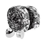 Bicycle Bar Tape, Bike Handlebar Tapes Rubber Foam Bicycle Anti-Slip Reflective Grip Wrap Tape Wraps + 2 Bar Plugs for Touring Cycling and Road Racing(Black+White)