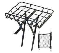 Bicycle Basket - 32.5 x 23.5 cm Rear Bicycle Basket Baskets Metal Large Capacity Quick Release Bicycle Front Basket Pannier Rack for Road Mountain Foldable Cycling Commuting