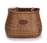 Bicycle Basket, Basket for 1 Bicycle, Retro Bicycle Basket, Vintage Style, Beige, Bicycle Basket Made Of Wicker for Handlebars(Coffee color)