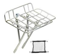Bicycle Basket - Removable Storage with Screw Net | Aluminium Alloy Basket Bicycle Accessories - For Road Mountain Folding Bikes, Commuting, Cargo, Shopping Bag, Basketball, Football