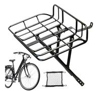 Bicycle Basket - Removable Storage with Screw Net | Aluminium Alloy Basket Bicycle Accessories - For Road Mountain Folding Bikes, Commuting, Cargo, Shopping Bag, Basketball, Football
