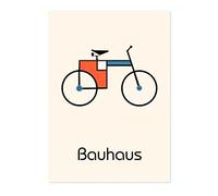 Bicycle Bauhaus Poster, Bauhaus Print, Framed Abstract Art, Mid-Century Wall Art, Modern Home Decor, Gift Idea, Archival Matte, A1 (Print Only) - 84.1x59.4cm