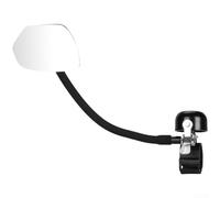 Bicycle Bell Rearview Mirror with HD Lens, 360 Degree Adjustable Rotation, Wide Convex View, Copper Bell with Flick Operation, Quick Release Clamp Mount (A)