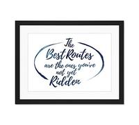 Bicycle Best Route Not Yet Ridden Large Art Print Poster Wall Decor 18x24 inch Supplied Ready To Hang With Included Mount Brackets