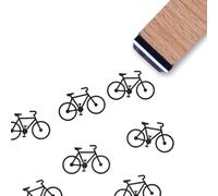 Bicycle Bike Rubber Stamp, 3/5 Inch Small Mini Stamp for Scrapbooking Card Making Planner