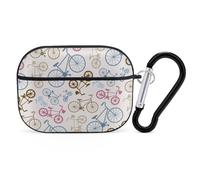 Bicycle Bikes Headphone Protective Case with Keychain Cute Earphone Case Compatible for Airpods Pro
