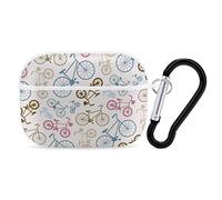 Bicycle Bikes Headphone Protective Case with Keychain Cute Earphone Case Compatible for Airpods Pro