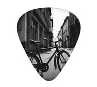 Bicycle black guitar pick set, 3 different thicknesses, 12 pieces for a variety of instruments
