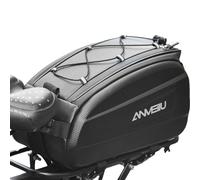 Bicycle Boot Bag - Weatherproof Storage Bag for Rear Seat Carrier with Reflective Safety Details and Expandable Cargo Area for Important Transport Needs | For E-Bike Travel