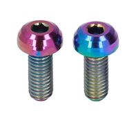 Bicycle Bottle Cage Screws Titanium Alloy Waterproof Durable M5x12mm Screws Colorful for Cycling Gas Cylinder Seat