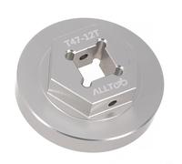 Bicycle Bottom Bracket Socket Wrench BB-M30 T47-IB Tool Aluminum Alloy 12-Tooth for Praxis Works Road and Mountain Bike Maintenance, Silver