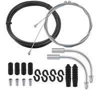 Bicycle Brake Cable Set, Universal Bike Brake Shifter Cable Kit, Bicycle Inner Cable Set with 90 Degrees 2 V Brake Manifolds, for Mountain/Road Bike Bicycle Shift Cable and Transmission Cable