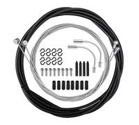 Bicycle Brake Cable Set, Universal Bowden Cable Shift Cable Kit, with Front Brake Cable, Rear Brake Cable, 90° V-shaped Brake Manifold, Brake Cable Cap, S-Hook, for Mountain Bike, Road Bike