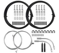 Bicycle Brake Cable Set, Universal Brake Cables Kit Bike Brakes Gear Shifter Cable Kit with End Caps End Ferrules Easy Installation Bicycle Gear Cables Kit for Mountain Road Bike Repair