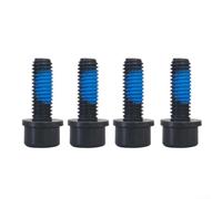 Bicycle Brake Caliper Mounting Screws 4pcs M6x18mm Size Iron Material With Black Coating For Weatherproof Performance On Roads