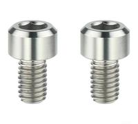 Bicycle Brake Clamp Fixing Screw Made from TC4 Alloy M6x10mm with 1.0mm Pitch Thread and Long-Term Durability in All Conditions (silver-2pcs)