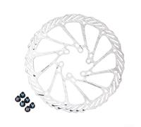 Bicycle Brake Disc For Rotor 160mm for Road and Mountain Bikes with Bolt Kit, Designed for Robust Performance and Heat Management (Silver)