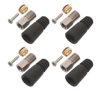 Bicycle Brake Hose Barbs Hydraulic Brake Pipe Connector Brass Insert Kit | Includes Compression Nuts and Protective Rubber Covers, Fits Mountain Bike Disc Brake Systems, for Bike Mechanics and Diyers