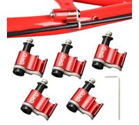 Bicycle Cable C-Clips - Aluminum Housing Base, 0.85x0.79x0.22x0.2 Inch Hydraulic Line Fixed Mount, Steel Frame Tube Guide, Shifter Wire Organizer, Fork Fitting Accessories for Bike Repair