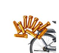 Bicycle Cable End Caps - 10 Pcs Brake Cable End Caps, Aluminum Alloy Bicycle Cables Ends Crimps, Professional Crimps Mountain Bike Parts, Shifter Ferrules Cap Replacement, Bike Accessories