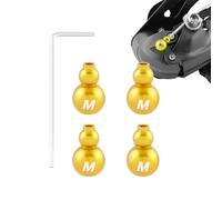 Bicycle Cable End Tips, Bicycle Cable End Clamps - 4 x Gear Cable Tips with Wrench - Aluminium Alloy Inner Cable Cover for Brake Cables and Shift Cables