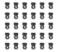 Bicycle Cable Guide U-Shape Clamp 10pcs Plastic Black Plastic Bike Cable Housing Clamp U-Shape 5.1mm Hole U-Shape Brake Wire Guide Clamp 10pcs for MTB Road Bicycle for shifter Cable Clip 18.3mm(30pcs)