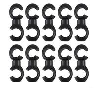 Bicycle Cable Organizer, S/C-Shape Wire Clips for Mountain & Road Bikes, Reinforced Nylon UV Resistant Routing Holder, Lightweight 5-Color Variants(Black)