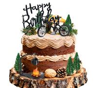 Bicycle Cake Topper Bike Cake Decorations for Outdoor Sports Camp Mountain Tree Themed Birthday Party Supplies