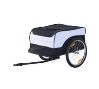 HOMCOM Folding Bicycle Cargo Storage Bike Trailer Enclosed Cart Removable Cover