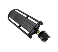Bicycle Carrier - Bike Cargo Rack - 34cm Bicycle Rear Rack - Adjustable Aluminium Seatpost Rac.k fo.r Non Ra.ck Frame Bikes Disc Brake Compatible 10kg Load Black Design, Perfect for Commuting, Touring