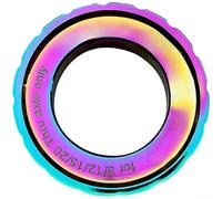Bicycle Center-Lock Disc Brake for ROTOR Locking Cap, Aluminum Alloy Lockring for 9/12/15/20mm Axles, Secure Fixation Mechanism Lightweight Design Red Blue Black Gold Rainbow for Mountain Road