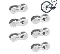 Bicycle Chain Main Link, Bicycle Missing Link, Steel Chain Joint Connector, 6 Piece Heavy Duty Universal Pivot Joint, for Cycling