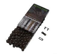 Bicycle Chain Single Speed 1/2 X 1/8 Inch, Carbon Steel Construction | With Multilayer Electroplating, Reusable Link Joints For Easy Cleaning, Quality for forge Process For Strength