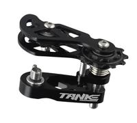 Bicycle Chain Tensioner, For 8 to 12 Speed Single Speed Conversion, Adjustable Chain Guide With Floating Pulley, For Hanger Dropout Frames, Aluminum Alloy Bike(Black)